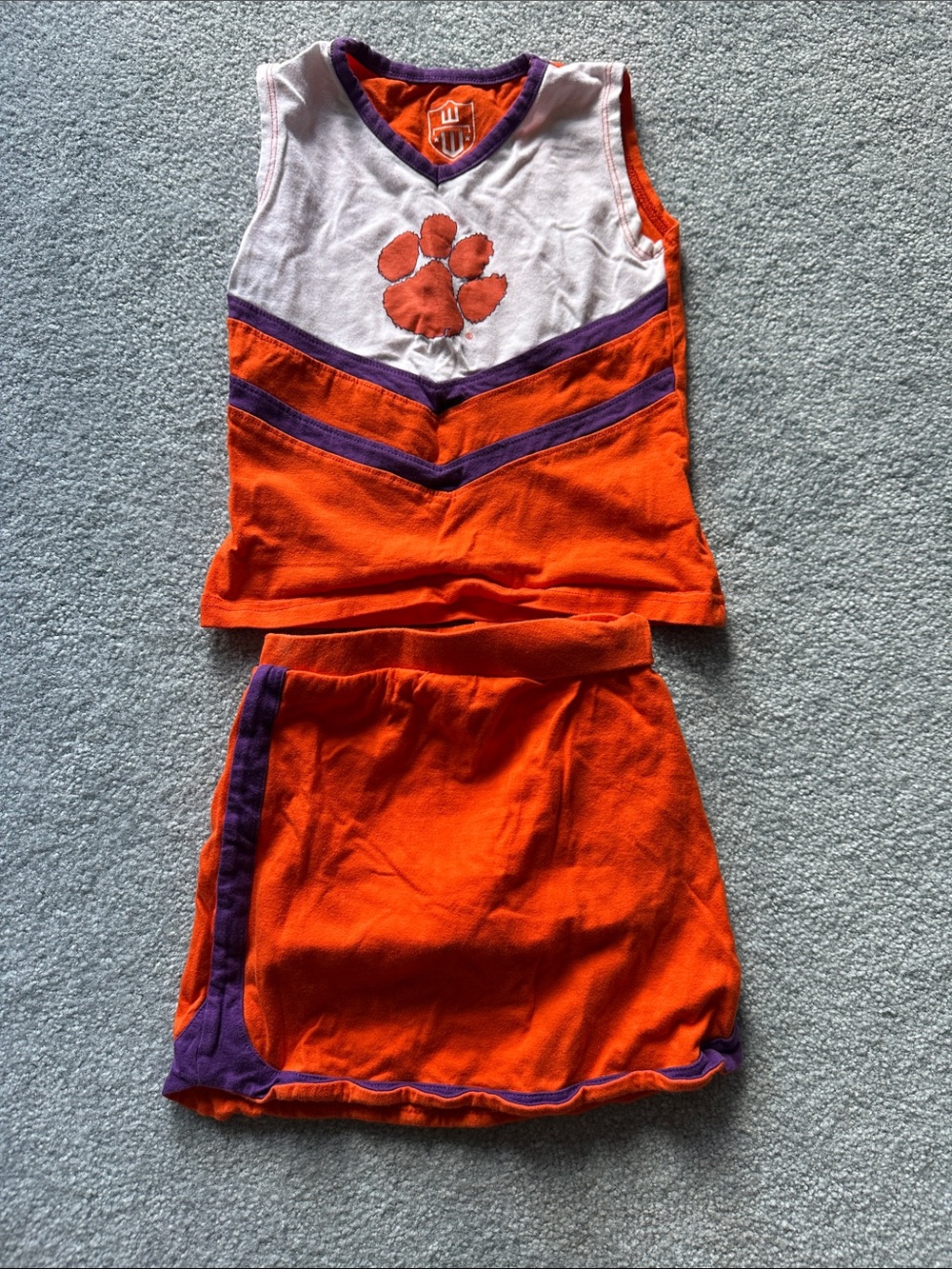 Clemson Tigers Kids Orange & Purple Cheer Matching Set